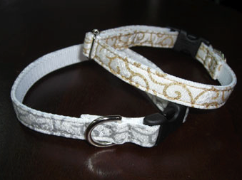 Japanese Karakusa Dog Collar | Traditional Arabesque Pattern Adjustable Dog Collar | Japan Inu Kubi-wa
