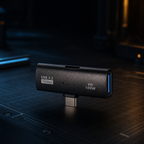 TC-009 USB-C 2ポート変換アダプター ダーク工業シーン